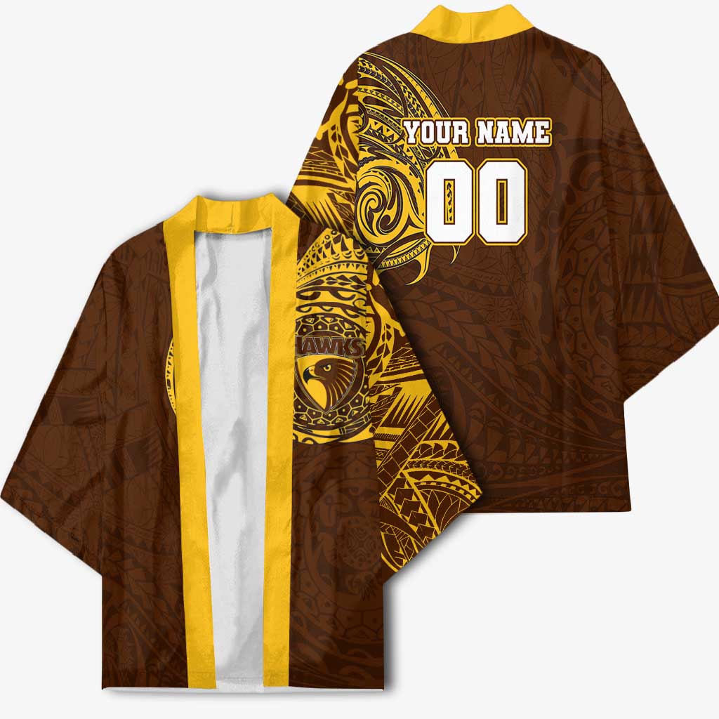 Personalized Hawthorn Hawks Polynesian Kimono Tribal Chest and Sleeve Tattoo Heritage Warrior