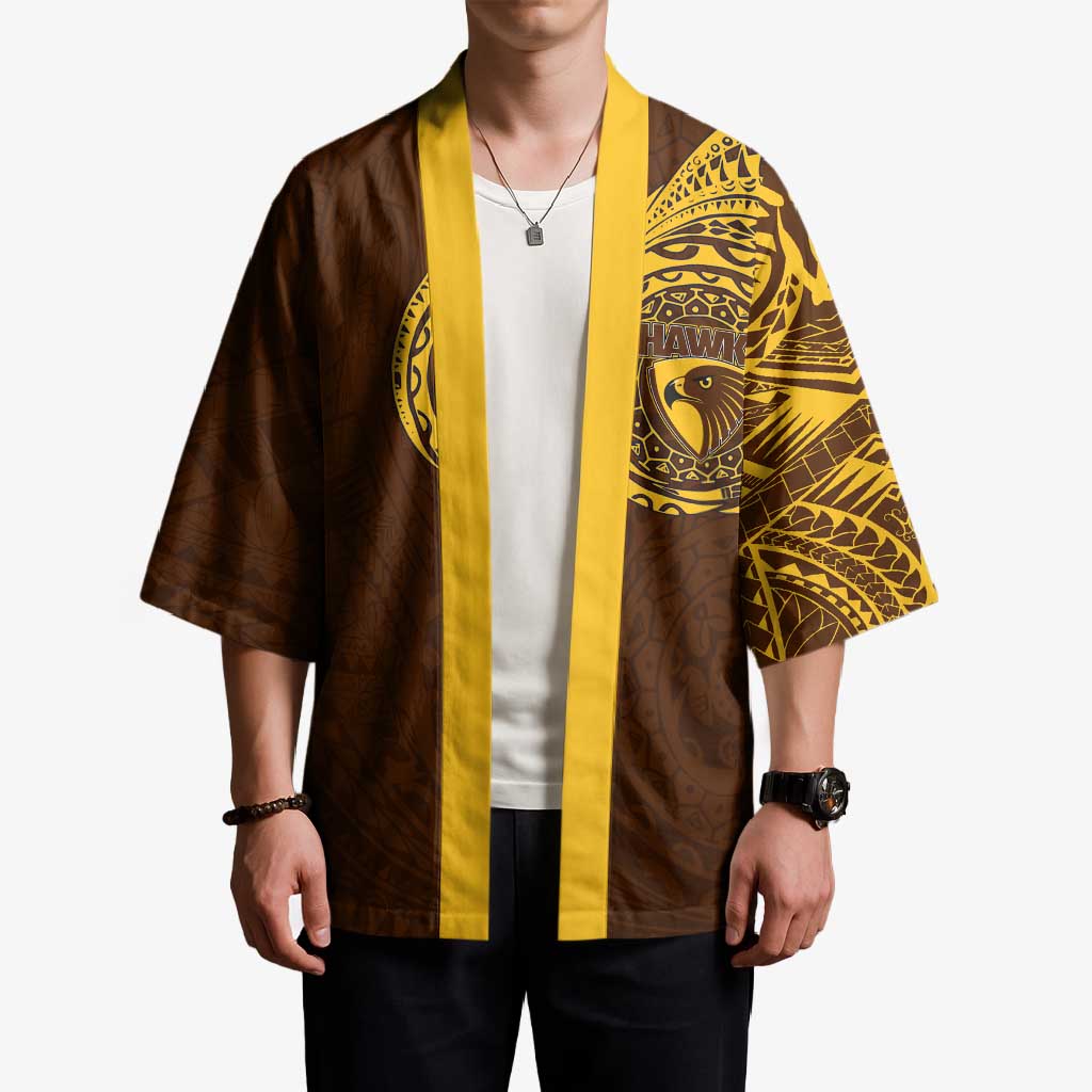 Personalized Hawthorn Hawks Polynesian Kimono Tribal Chest and Sleeve Tattoo Heritage Warrior