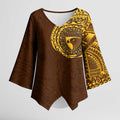 Personalized Hawthorn Hawks Polynesian Kimono Sleeve Blouse Tribal Chest and Sleeve Tattoo Heritage Warrior