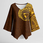 Personalized Hawthorn Hawks Polynesian Kimono Sleeve Blouse Tribal Chest and Sleeve Tattoo Heritage Warrior
