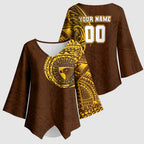 Personalized Hawthorn Hawks Polynesian Kimono Sleeve Blouse Tribal Chest and Sleeve Tattoo Heritage Warrior
