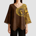 Personalized Hawthorn Hawks Polynesian Kimono Sleeve Blouse Tribal Chest and Sleeve Tattoo Heritage Warrior