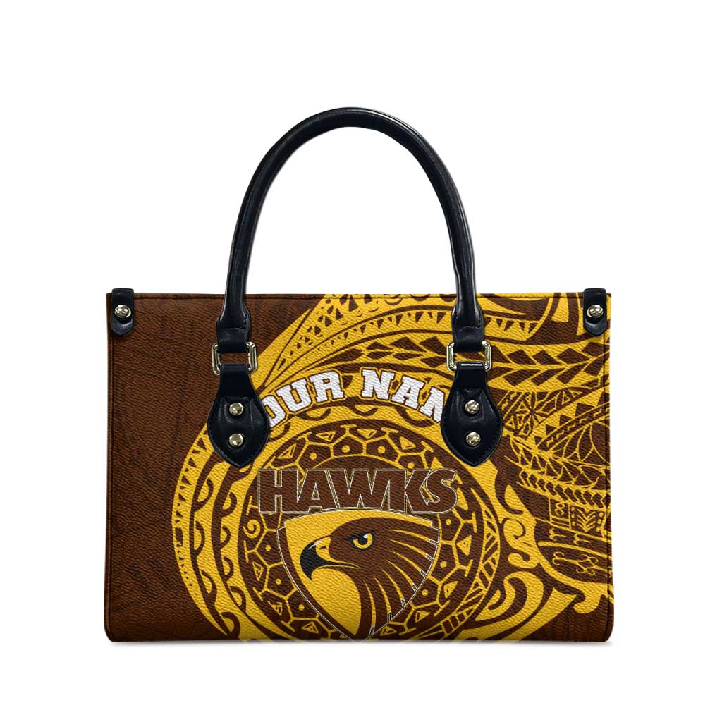 Personalized Hawthorn Hawks Polynesian Leather Bag Tribal Chest and Sleeve Tattoo Heritage Warrior