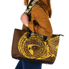 Personalized Hawthorn Hawks Polynesian Leather Tote Bag Tribal Chest and Sleeve Tattoo Heritage Warrior