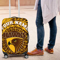 Personalized Hawthorn Hawks Polynesian Luggage Cover Tribal Chest and Sleeve Tattoo Heritage Warrior