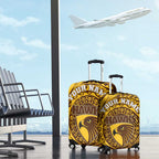 Personalized Hawthorn Hawks Polynesian Luggage Cover Tribal Chest and Sleeve Tattoo Heritage Warrior