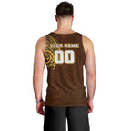 Personalized Hawthorn Hawks Polynesian Men Tank Top Tribal Chest and Sleeve Tattoo Heritage Warrior
