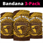 Personalized Hawthorn Hawks Polynesian Neck Gaiter Tribal Chest and Sleeve Tattoo Heritage Warrior