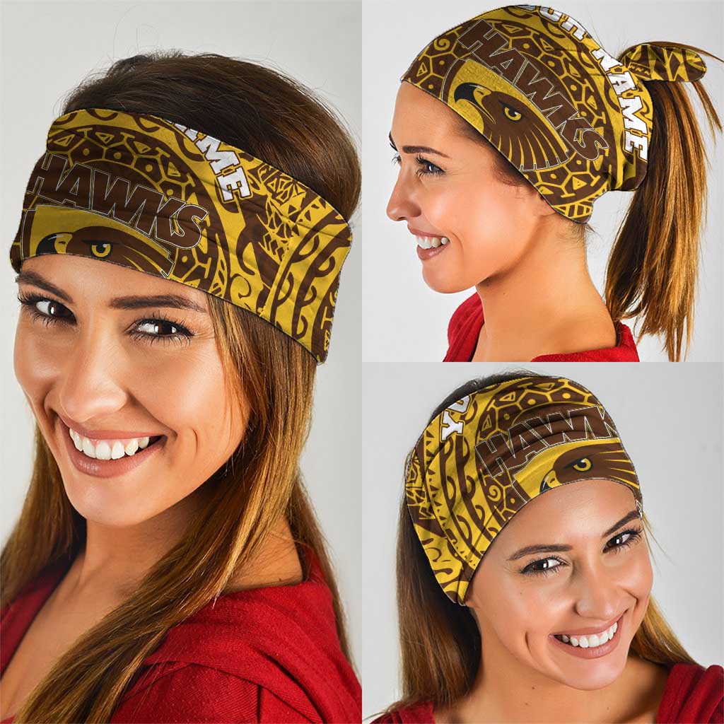 Personalized Hawthorn Hawks Polynesian Neck Gaiter Tribal Chest and Sleeve Tattoo Heritage Warrior