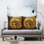 Personalized Hawthorn Hawks Polynesian Pillow Cover Tribal Chest and Sleeve Tattoo Heritage Warrior