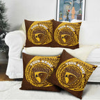 Personalized Hawthorn Hawks Polynesian Pillow Cover Tribal Chest and Sleeve Tattoo Heritage Warrior