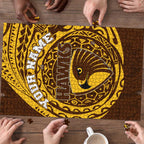 Personalized Hawthorn Hawks Polynesian Puzzle Tribal Chest and Sleeve Tattoo Heritage Warrior
