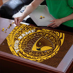 Personalized Hawthorn Hawks Polynesian Puzzle Tribal Chest and Sleeve Tattoo Heritage Warrior