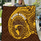 Personalized Hawthorn Hawks Polynesian Quilt Tribal Chest and Sleeve Tattoo Heritage Warrior