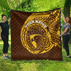 Personalized Hawthorn Hawks Polynesian Quilt Tribal Chest and Sleeve Tattoo Heritage Warrior