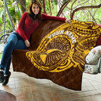 Personalized Hawthorn Hawks Polynesian Quilt Tribal Chest and Sleeve Tattoo Heritage Warrior