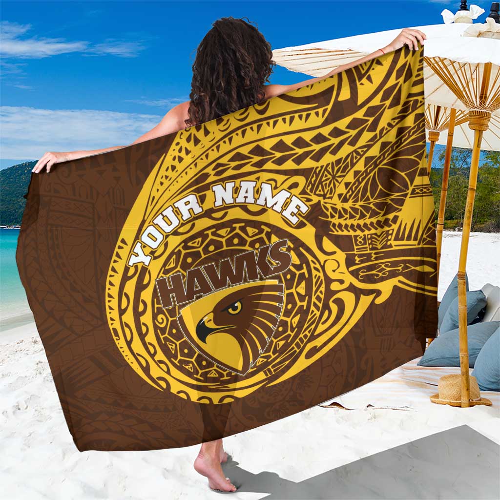 Personalized Hawthorn Hawks Polynesian Sarong Tribal Chest and Sleeve Tattoo Heritage Warrior