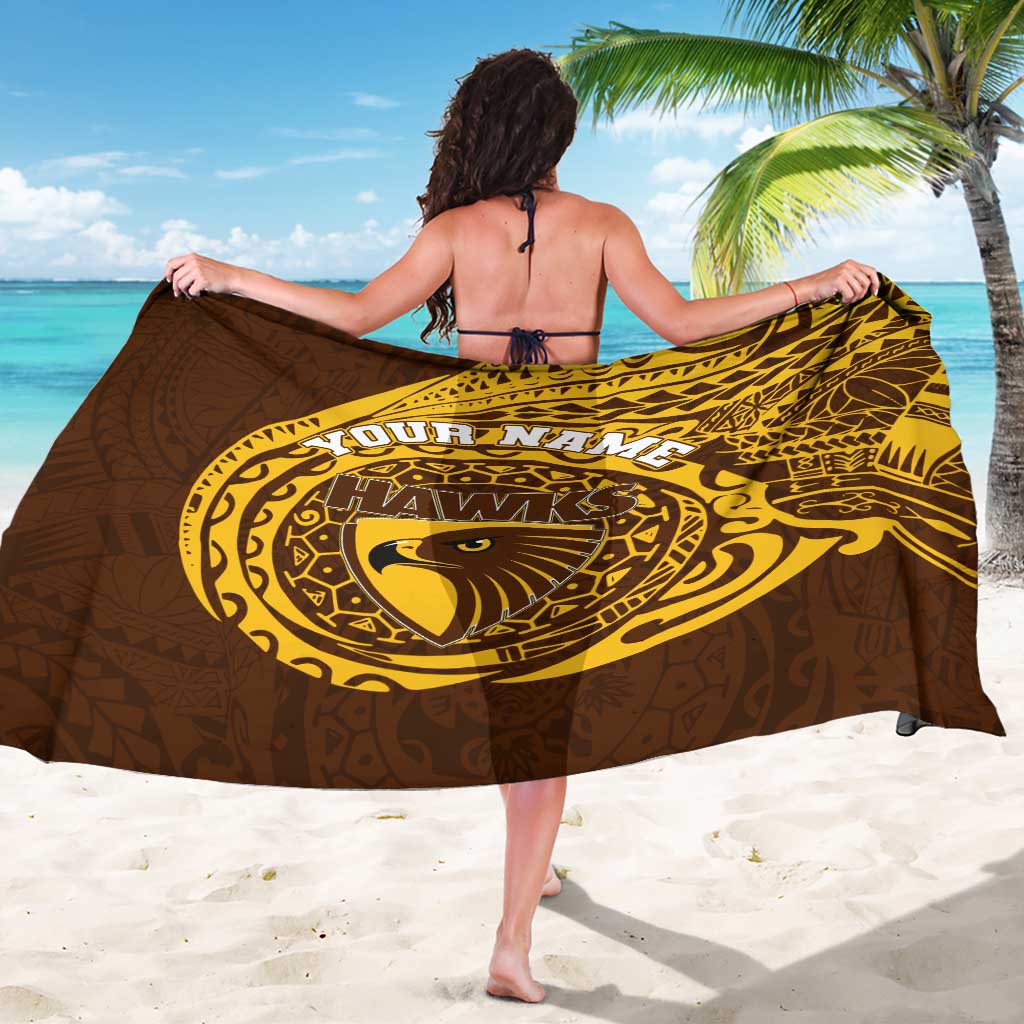 Personalized Hawthorn Hawks Polynesian Sarong Tribal Chest and Sleeve Tattoo Heritage Warrior