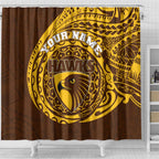 Personalized Hawthorn Hawks Polynesian Shower Curtain Tribal Chest and Sleeve Tattoo Heritage Warrior