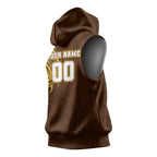 Personalized Hawthorn Hawks Polynesian Sleeveless Hoodie Tribal Chest and Sleeve Tattoo Heritage Warrior