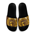 Personalized Hawthorn Hawks Polynesian Slide Sandals Tribal Chest and Sleeve Tattoo Heritage Warrior