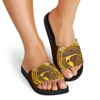 Personalized Hawthorn Hawks Polynesian Slide Sandals Tribal Chest and Sleeve Tattoo Heritage Warrior