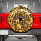 Personalized Hawthorn Hawks Polynesian Spare Tire Cover Tribal Chest and Sleeve Tattoo Heritage Warrior