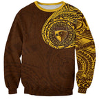 Personalized Hawthorn Hawks Polynesian Sweatshirt Tribal Chest and Sleeve Tattoo Heritage Warrior