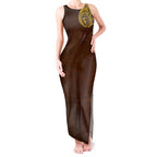 Personalized Hawthorn Hawks Polynesian Tank Maxi Dress Tribal Chest and Sleeve Tattoo Heritage Warrior