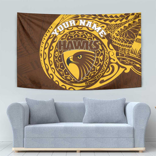 Personalized Hawthorn Hawks Polynesian Tapestry Tribal Chest and Sleeve Tattoo Heritage Warrior