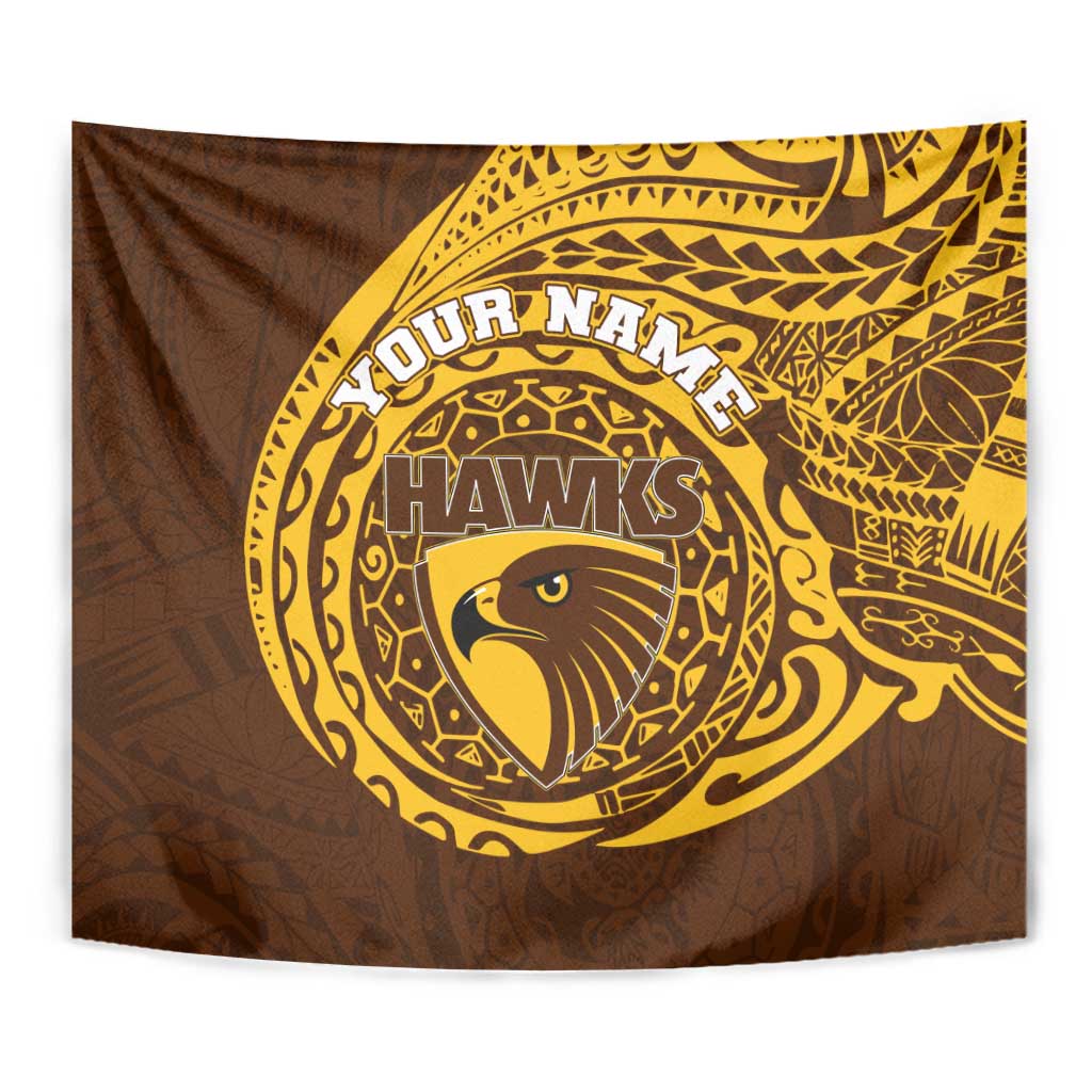 Personalized Hawthorn Hawks Polynesian Tapestry Tribal Chest and Sleeve Tattoo Heritage Warrior