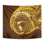 Personalized Hawthorn Hawks Polynesian Tapestry Tribal Chest and Sleeve Tattoo Heritage Warrior