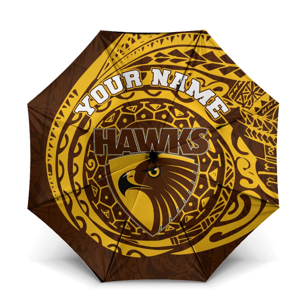 Personalized Hawthorn Hawks Polynesian Umbrella Tribal Chest and Sleeve Tattoo Heritage Warrior