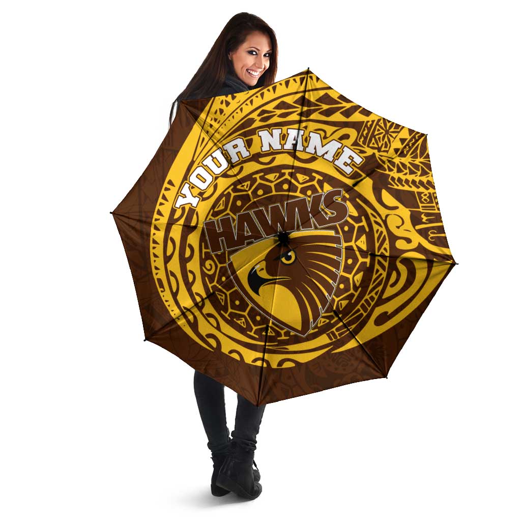 Personalized Hawthorn Hawks Polynesian Umbrella Tribal Chest and Sleeve Tattoo Heritage Warrior