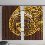 Personalized Hawthorn Hawks Polynesian Window Curtain Tribal Chest and Sleeve Tattoo Heritage Warrior