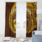 Personalized Hawthorn Hawks Polynesian Window Curtain Tribal Chest and Sleeve Tattoo Heritage Warrior