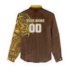 Personalized Hawthorn Hawks Polynesian Women Casual Shirt Tribal Chest and Sleeve Tattoo Heritage Warrior