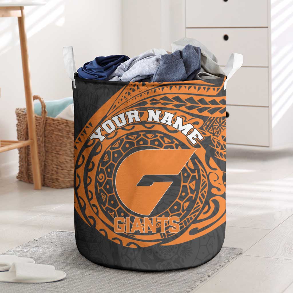 Personalized Giants Polynesian Laundry Basket Tribal Chest and Sleeve Tattoo Heritage Warrior