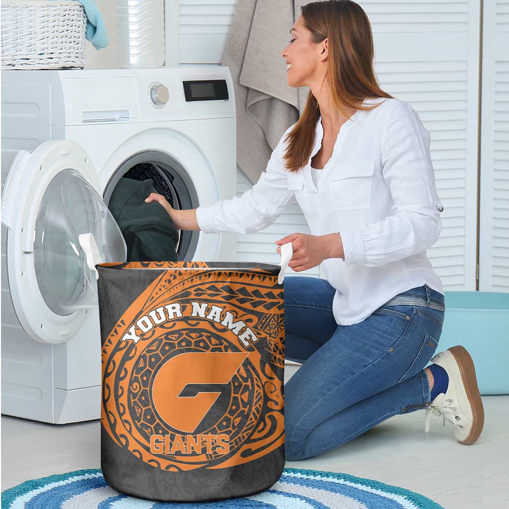 Personalized Giants Polynesian Laundry Basket Tribal Chest and Sleeve Tattoo Heritage Warrior