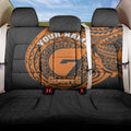 Personalized Giants Polynesian Back Car Seat Cover Tribal Chest and Sleeve Tattoo Heritage Warrior