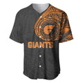 Personalized Giants Polynesian Baseball Jersey Tribal Chest and Sleeve Tattoo Heritage Warrior
