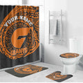 Personalized Giants Polynesian Bathroom Set Tribal Chest and Sleeve Tattoo Heritage Warrior