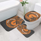 Personalized Giants Polynesian Bathroom Set Tribal Chest and Sleeve Tattoo Heritage Warrior