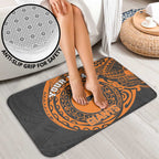Personalized Giants Polynesian Bathroom Set Tribal Chest and Sleeve Tattoo Heritage Warrior