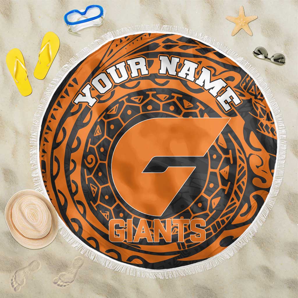 Personalized Giants Polynesian Beach Blanket Tribal Chest and Sleeve Tattoo Heritage Warrior
