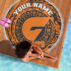 Personalized Giants Polynesian Beach Blanket Tribal Chest and Sleeve Tattoo Heritage Warrior