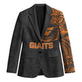 Personalized Giants Polynesian Blazer Tribal Chest and Sleeve Tattoo Heritage Warrior