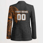 Personalized Giants Polynesian Blazer Tribal Chest and Sleeve Tattoo Heritage Warrior