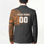 Personalized Giants Polynesian Blazer Tribal Chest and Sleeve Tattoo Heritage Warrior