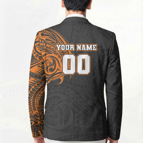Personalized Giants Polynesian Blazer Tribal Chest and Sleeve Tattoo Heritage Warrior